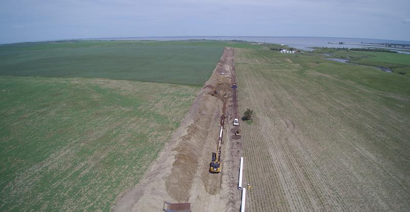 Southwest Water Authority captured drone photos from their parallel raw transmission pipeline project.