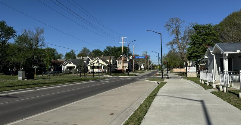 Photo of 12th Street in Topeka after completion