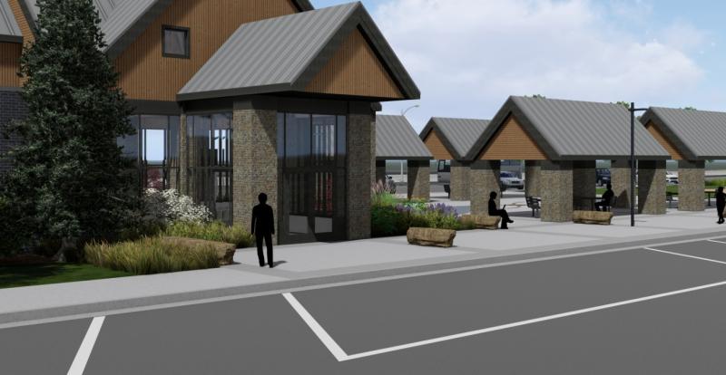 Rendering of Oriska Rest Area building