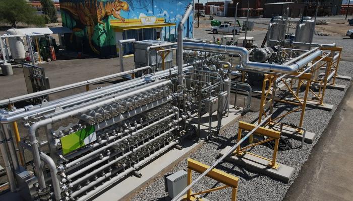 Image of renewable natural gas equipment for a biogas project