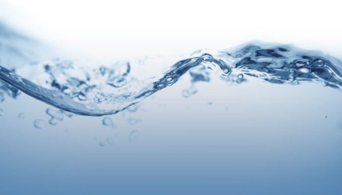 Water splashing in a body of water